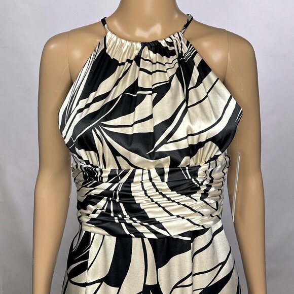 NWT Maggy London | Black Ivory Halter Dress | Size 4‎ - Picture 1 of 16